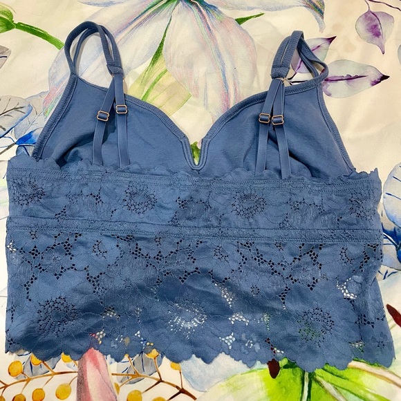 Aerie ribbed poppy lace bra top - Picture 2 of 2